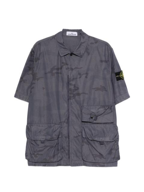 Stone Island camouflage pocket shirt