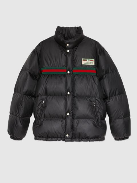 パーカー・フーディ [gucci] Nastro Web Water Repellent Jacket GG reversible ripstop jacket in grey - Gucci | Mytheresa