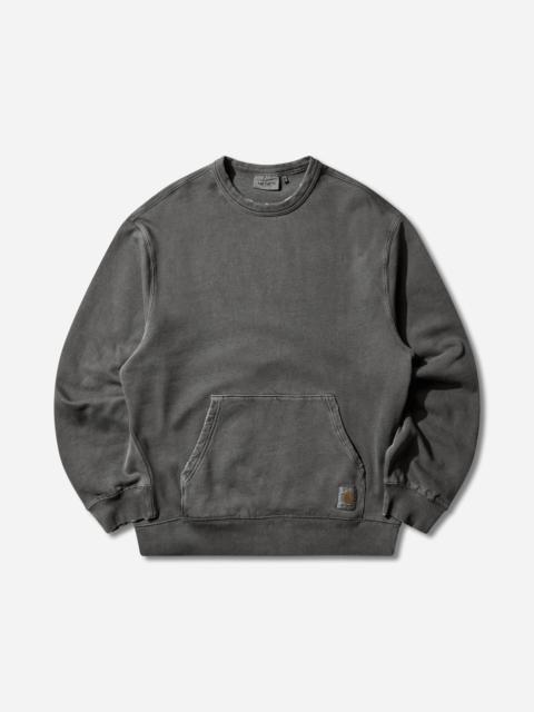 Men's Torion Pocket Crewneck Sweatshirts Black (Grind Washed)
