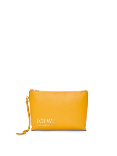 Embossed LOEWE T Pouch in shiny nappa calfskin