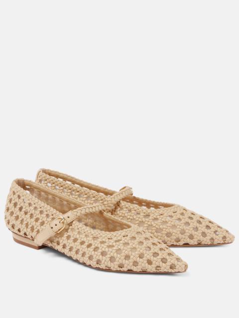 ULLA JOHNSON Open-knit Mary Jane flats