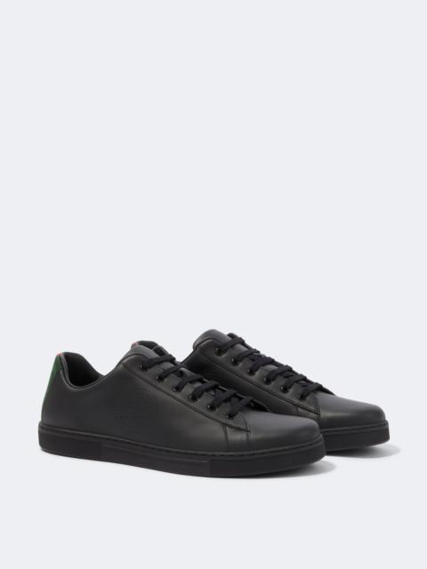 GUCCI Ace Web Stripe leather sneakers