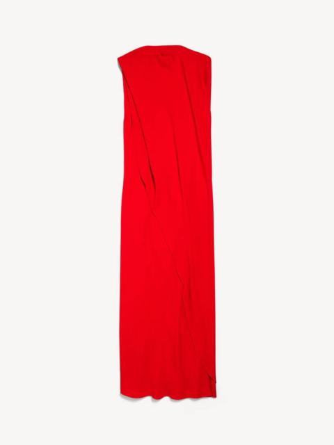 BALENCIAGA Women's Draped Dress in Sunset Red
