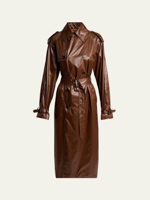 SAINT LAURENT Weather-Repellant Double-Breasted Trench Coat