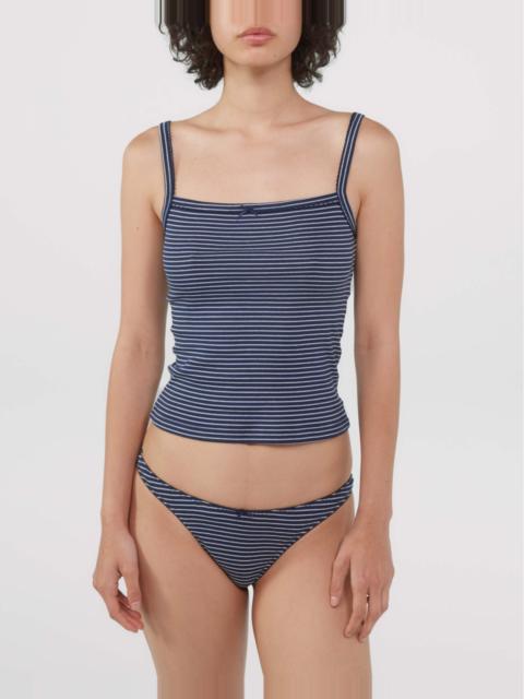 Cou Cou The Baby Tank: Navy French Stripe Cotton Jersey
