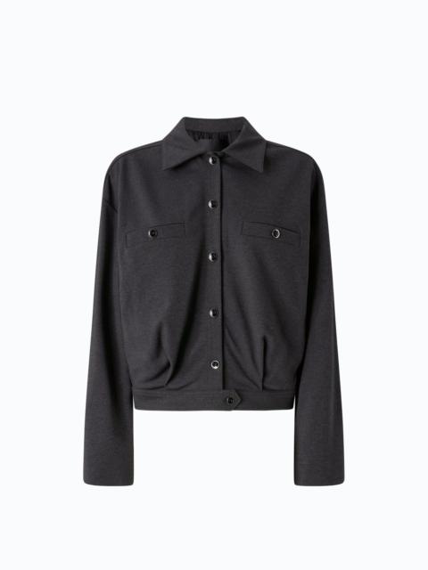 PINKO RELAXED-FIT OVERSHIRT IN FULL MILANO-KNIT FABRIC