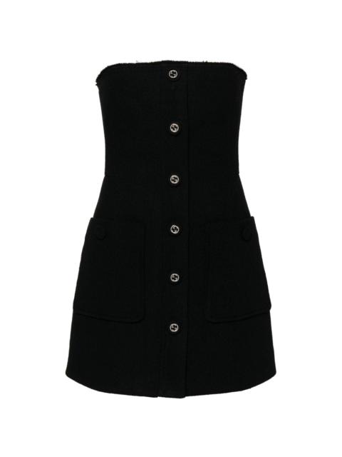 Interlocking-G-buttons mini dress