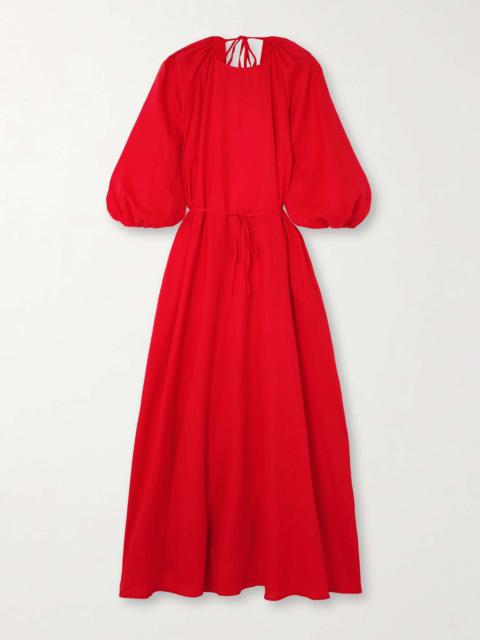 Fran open-back linen maxi dress