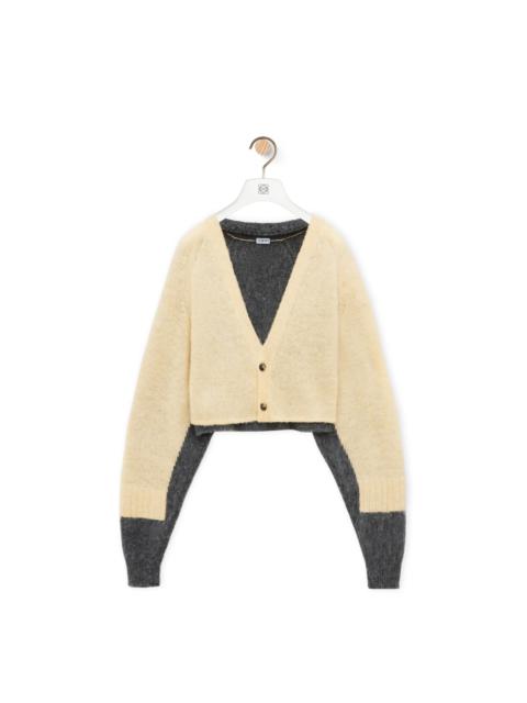 Cropped cardigan in wool