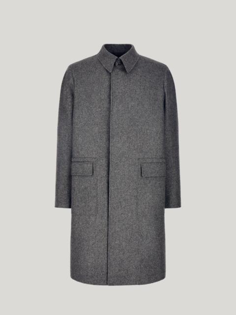 Canali CANALI NUVOLA GRAY SILK WOOL COAT