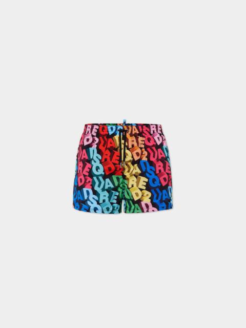 DSQUARED2 ALLOVER LOGO MIDI SWIM BOXER