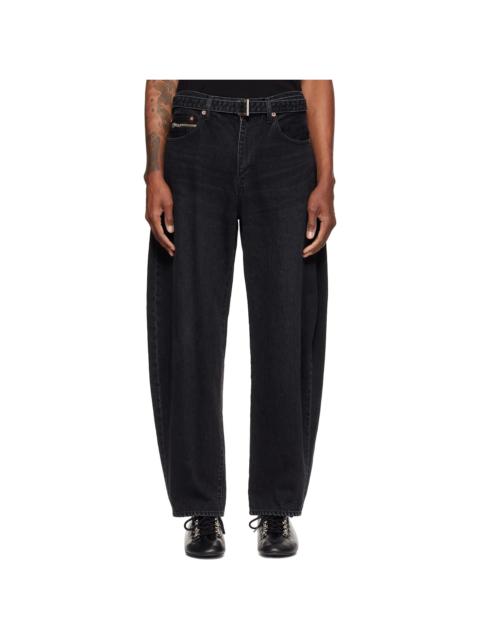 sacai Black Belted Jeans