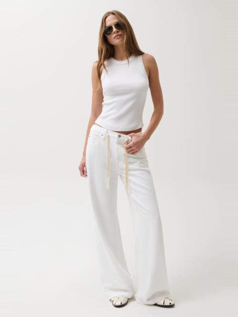 PISTOLA JADYN MID RISE DRAWSTRING PALAZZO JEAN - OPTIC WHITE