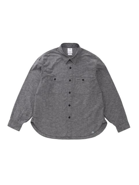 visvim BRIGGS CHAMBRAY L/S DMGD BLACK
