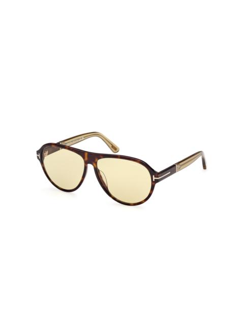 TOM FORD Quincy Acetate Sunglasses brown