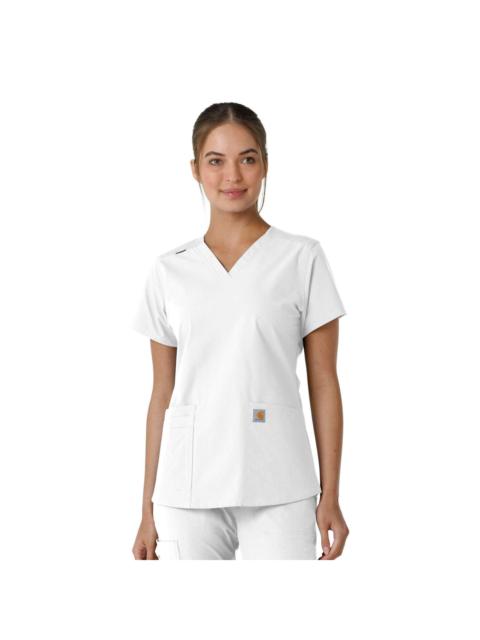 Carhartt Women's Force Essentials V-Neck Knit Panel Scrub Top