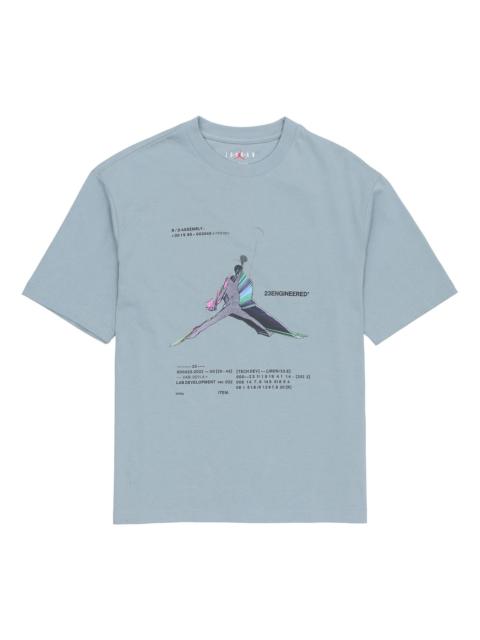 Air Jordan 23 Engineered Casual Breathable Large Logo Printing Solid Color Round Neck Short Sleeve G