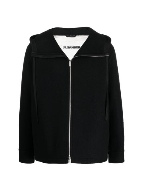 Jil Sander virgin-wool hooded jacket