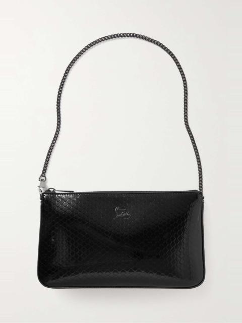 Loubila snake-effect patent-leather shoulder bag