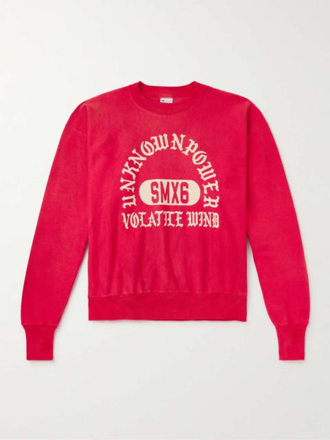 SAINT M×××××× Logo-Print Cotton-Blend Jersey Sweatshirt