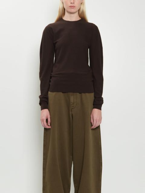 Lemaire Crew Neck Wool Sweater — Aubergine