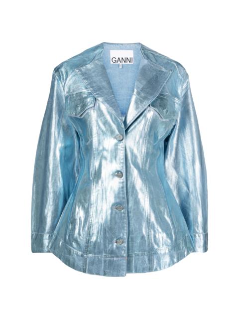 laminated denim jacket