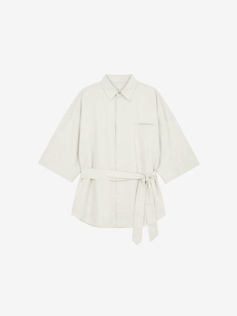 The Frankie Shop Odesa Belted Shirt - Light Beige