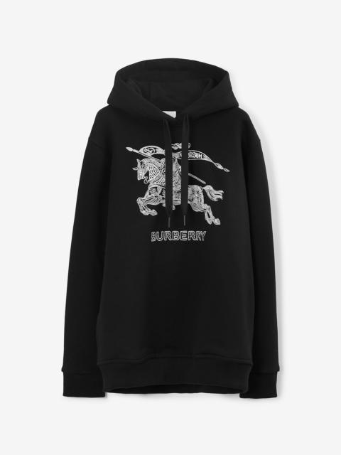 Burberry Embroidered EKD Cotton Hoodie