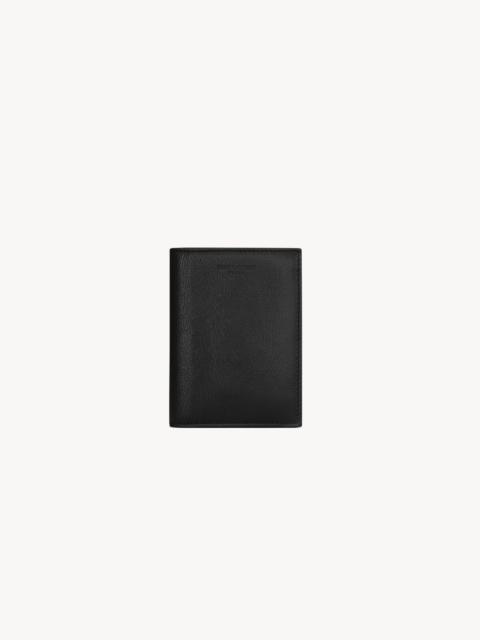 SAINT LAURENT PARIS CREDIT CARD WALLET IN GRAINED LEATHER