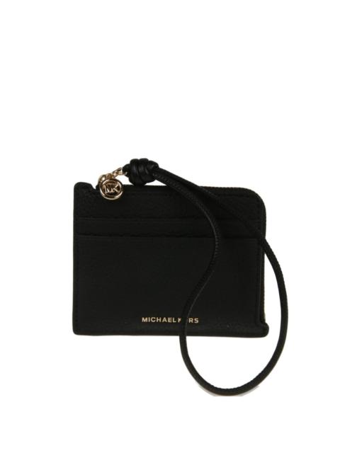 MICHAEL KORS zip charm leather wallet
