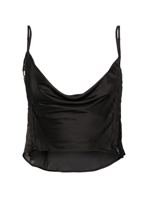 Y/Project sheer-lace draped top