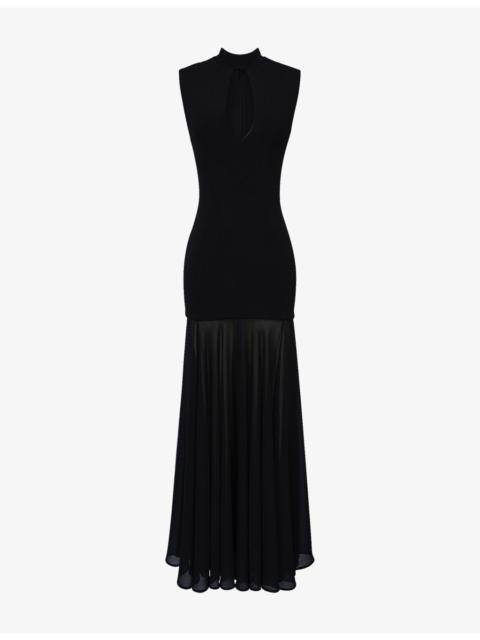 House of CB Raphaella Sleeveless Stretch-Crepe Maxi Dress