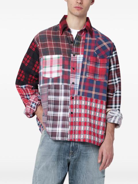 NEEDLES patchwork-design shirt