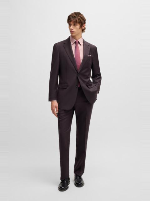 BOSS REGULAR-FIT SUIT IN MICRO-PATTERNED STRETCH WOOL