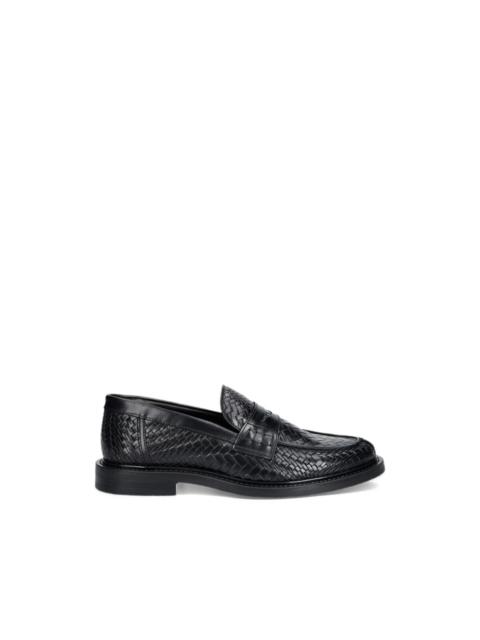 Filling Pieces Woven Twist leather loafers