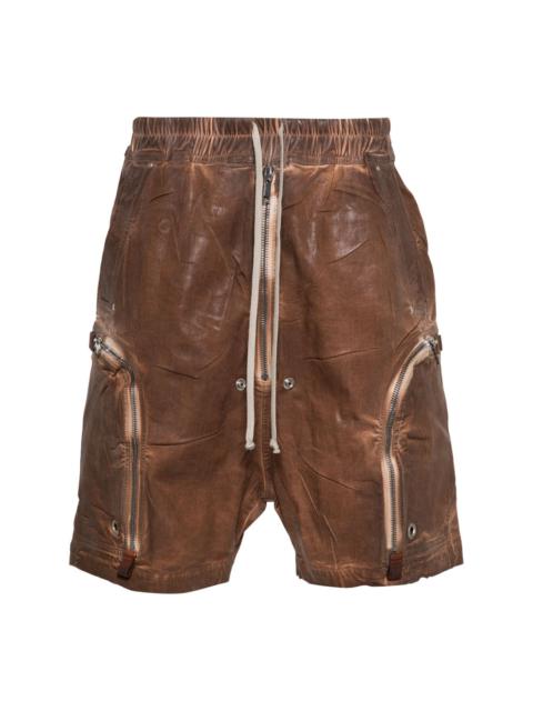Rick Owens cotton coated shorts