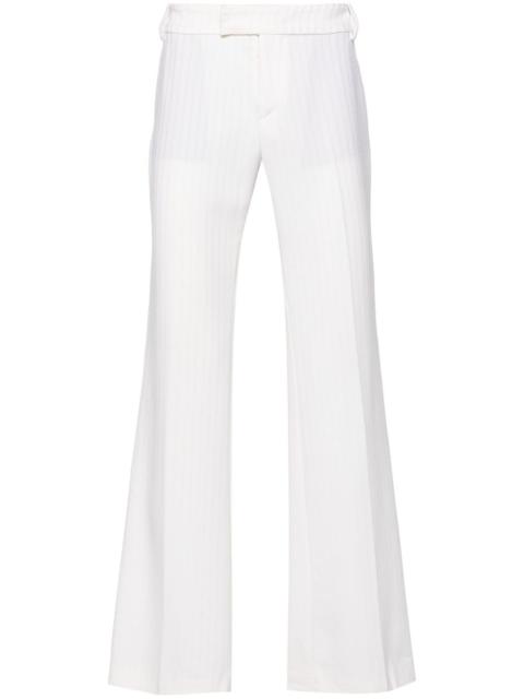 Roberto Cavalli flared virgin wool trousers