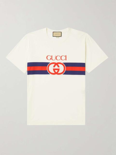 GUCCI Logo-Print Cotton-Jersey T-Shirt