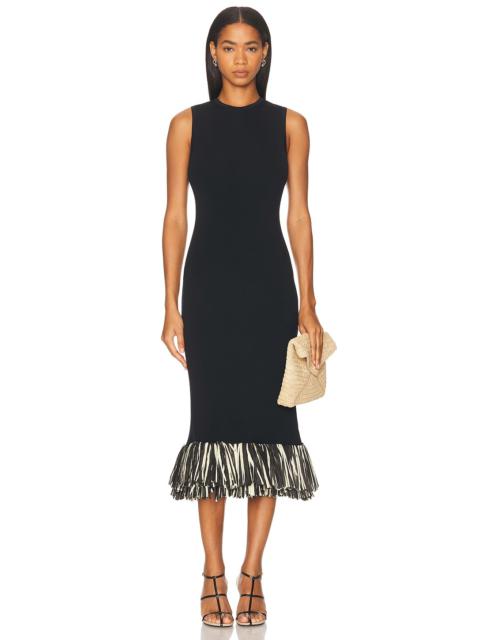 SIMONMILLER Boa Knit Raffia Dress