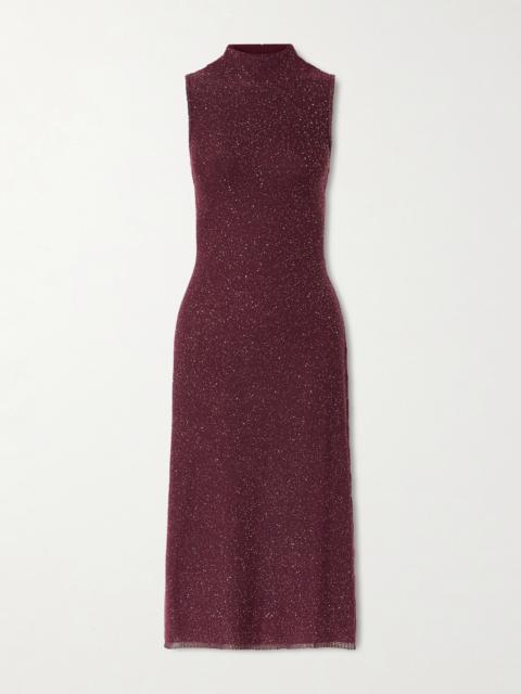 Altuzarra Marian Sequined Knitted Halterneck Midi Dress