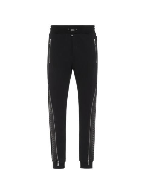 panelled cotton track pants