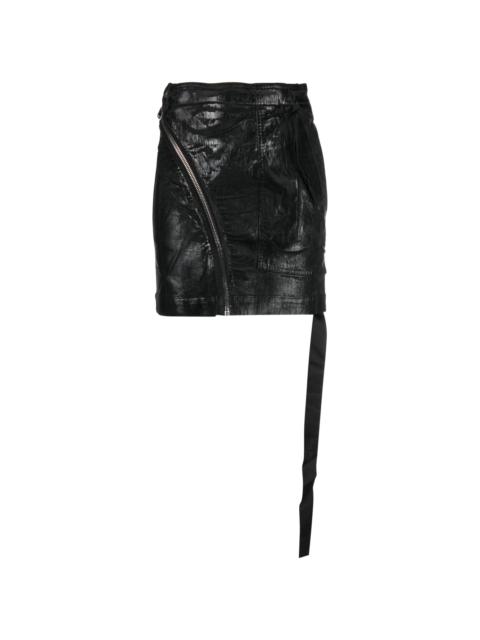 Rick Owens DRKSHDW zip-detail mini skirt