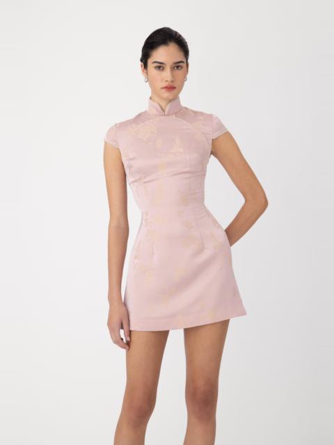 CARA SATIN JACQUARD MINI DRESS