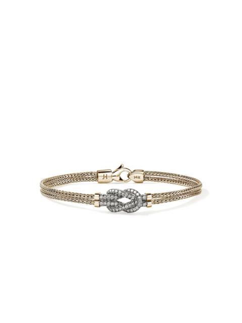 JOHN HARDY Love Knot Bracelet, Gold, Diamonds