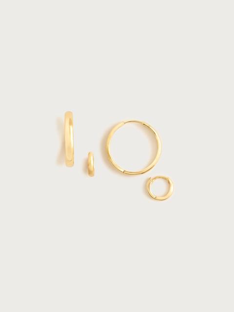 J.CREW Demi-fine hoop earrings two-pack