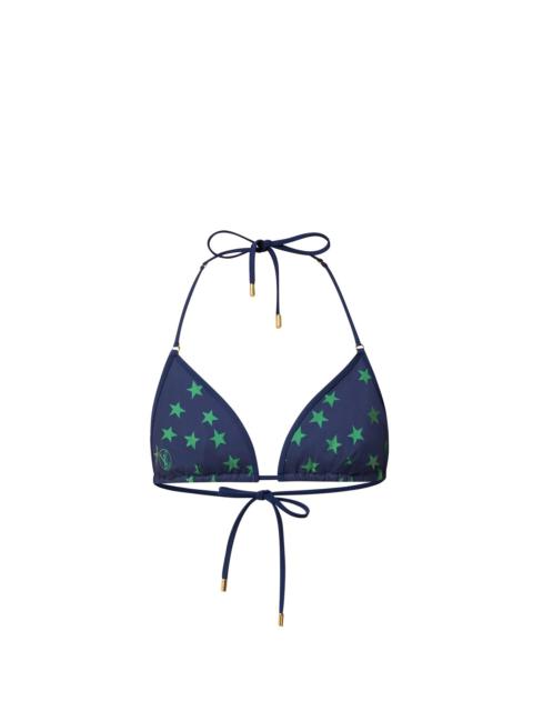 Louis Vuitton Star Print Triangle Bikini Top