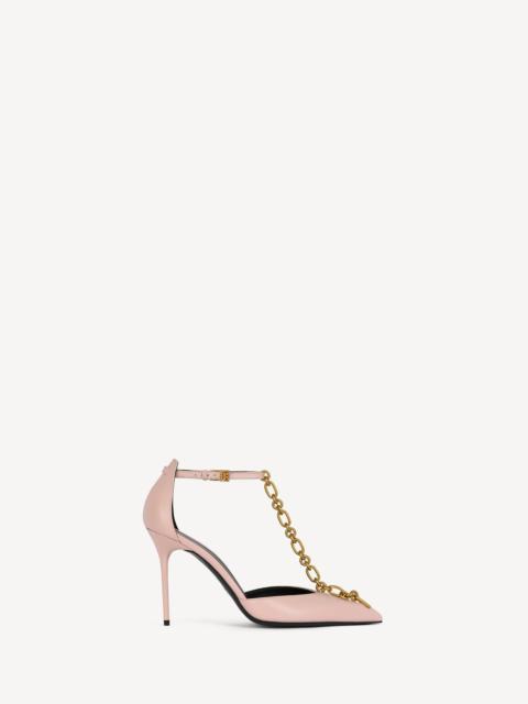 Balmain Sync chain leather pumps