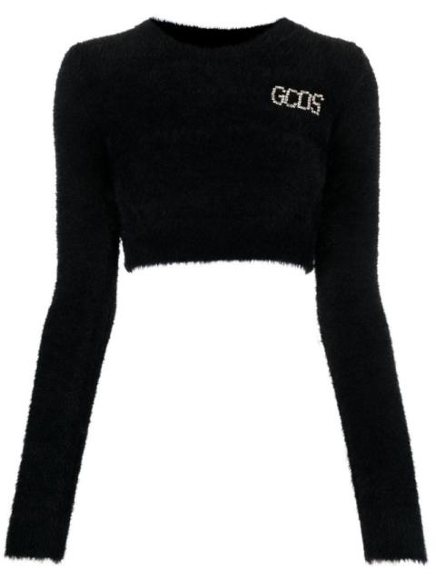 GCDS crystal-logo cropped jumper