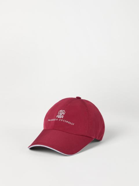 Brunello Cucinelli Bonded nylon baseball cap with embroidered logo