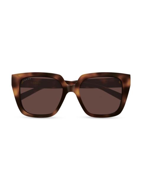 GUCCI Women's Gucci Lines 54MM Butterfly Sunglasses - Brown